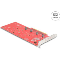 Delock PCI Express x16 Card to 4 x internal NVMe M.2 Key M 110 mm - Bifurcation