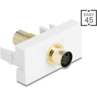 Delock Easy 45 Module Mini-DIN 4 pin female to female gold plated white
