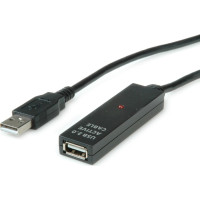 Value USB 2.0 Extension Cable, active, black, 30 m