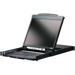 Aten CL5800N KVM-Console, 48cm LCD, VGA, PS/2-USB, Peripheral Port, DE-Layout