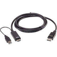 Aten 2L-7D02HDP True 4K HDMI zu DP Kabel 1,8m, True 4K
