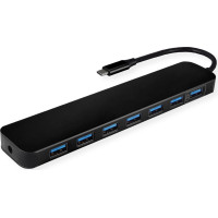 Value USB 3.2 Gen 1 Hub, 7 Ports, Type C connection cable, with Power Supply