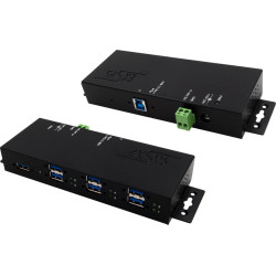 Exsys EX-1517HMVS 7 Port Managed USB 3.2 Gen1 Metall HUB mit 15KV EDS Überspannungs-Schutz