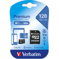 Verbatim SD MicroSD Card 128GB Verbatim SDXC Premium Class10 + Adapte retail