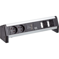 Bachmann DESK 2xprotective contact USB Charger, 15W 2xType A