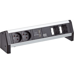 Bachmann DESK 2xprotective contact USB Charger, 15W 2xType A