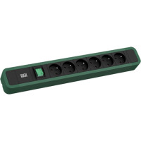 Bachmann PRIMO 2 6xUTE 1xswitch 2.0m CEE7/7 RAL6028