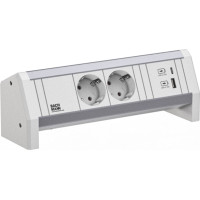 Bachmann DESK 2xCEE7/3 1xUSB A/C 22W GST18 RAL9010