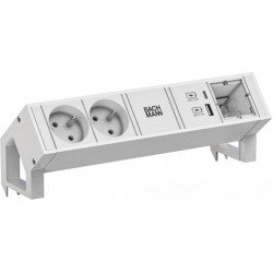 Bachmann DESK2 white 2xUTE 1xCM 1xUSB A/C 22W 0,2m GST18