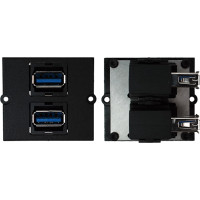 Bachmann frame 2xUSB 3.0, 90° side outlet