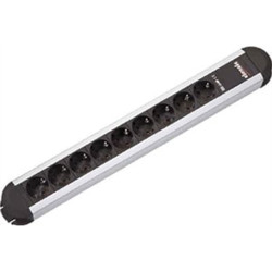 Bachmann PRIMO socket strip 9x earthing contact, aluminium, 1.75 m