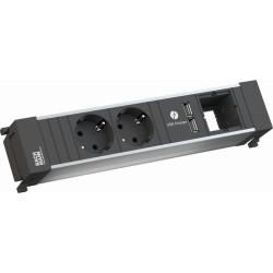Bachmann POWER FRAME Medium 2x earthing contact 1x USB Charger 1x ABD