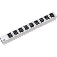 Bachmann 19" socket strip with 9x C13 sockets, with earthing contact plug