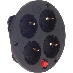 Bachmann socket outlet insert 4-fold S, Socket outlet insert 4f without cover, therm.