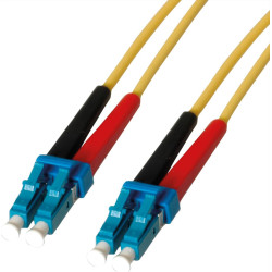 Leoni LWL-Kabel duplex 9/125µm, Suhner LC/LC, 5 m