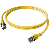 Easylan DualBoot® PushPull Patch Cable Cat.6A (Class EA), S/FTP, RJ45 / RJ45, yellow, 2 m