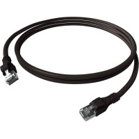 Easylan DualBoot® PushPull Patch Cable Cat.6A (Class EA), S/FTP, RJ45 / RJ45, black, 1.5 m