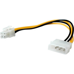 Roline Internal Power Cable, 4-pin HDD/ ATX12V-P4 4-pin Power 0.15 m