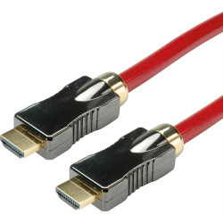 ROLINE HDMI 8K (7680 x 4320) Ultra HD Cable + Ethernet, M/M, red, 3.0 m