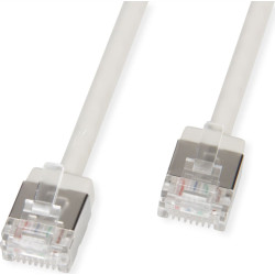 Roline U/FTP Data Center Patch Cord Cat.6A (Class EA), LSOH, Slim, Ultra Short Connector, grey, 0.5 m