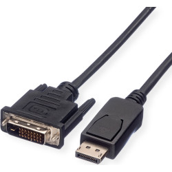 Value DisplayPort Cable, DP-DVI (24+1), LSOH, M/M, black, 1 m