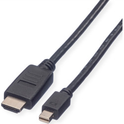 VALUE Mini DisplayPort Cable, Mini DP-HDTV, M/M, black, 2.0 m