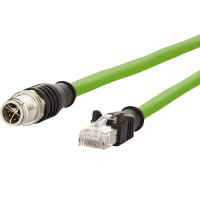 Metz Connect Verbindungsleitung M12 ST-RJ45 ST, 8-pol X-kodiert, gerade-gerade, 10 m