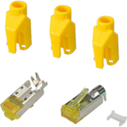 Hirose TM31 Stecker geschirmt, Tülle gelb, 50 Stück