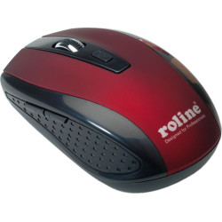 Roline Mouse, optical, cordless, USB, red/black