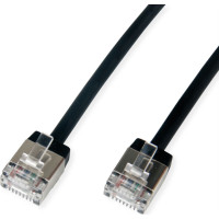 Roline U/FTP Data Center Patch Cord Cat.6A (Class EA), LSOH, Slim, Ultra Short Connector, black, 1.5 m