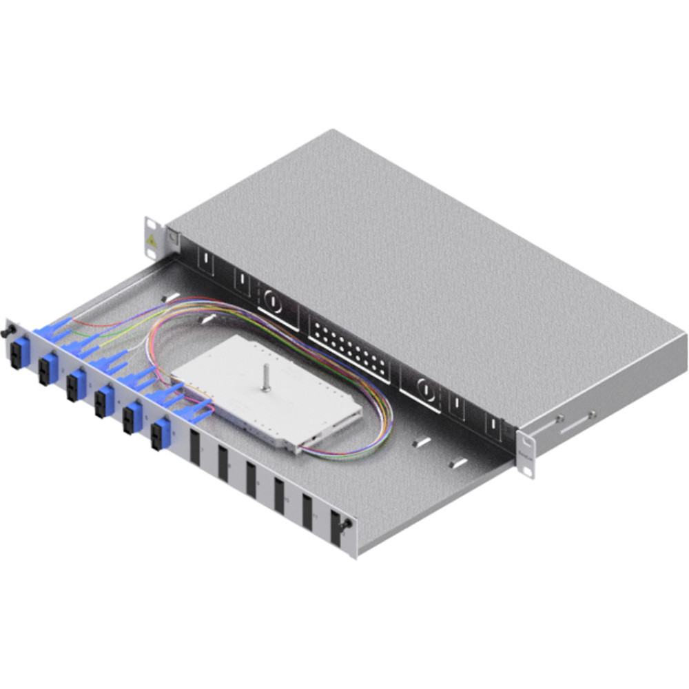 Easylan FO Splice Housing, Grade C 19" 1U, 12 ports, 6x SC-duplex, OS2