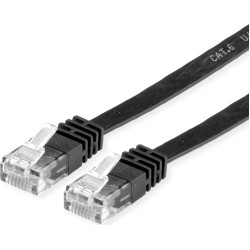 VALUE UTP Cat.6 Flat Network Cable, black 0.5 m