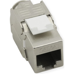 Value Keystone Jack, Cat.8 (Class I), RJ-45, STP, Tool-Free, silver