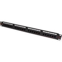 Roline Cat.5e (Class D) 19" Patch Panel, 24 Ports, UTP, black
