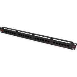 Roline Cat.5e (Class D) 19" Patch Panel, 24 Ports, UTP, black