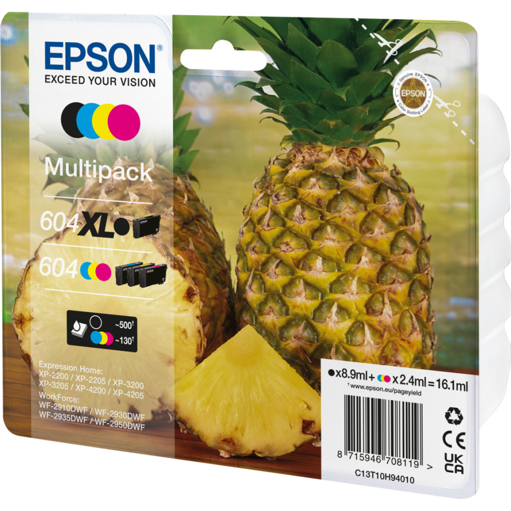 Epson 604XL ink cartridge 4 pc(s) Original High (XL) Yield Black, Cyan, Magenta, Yellow