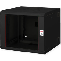 Roline 19-inch wall-mounted housing Pro 9 U, 600x600 WxD two-part swivelling black