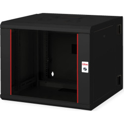 Roline 19-inch wall-mounted housing Pro 9 U, 600x600 WxD two-part swivelling black