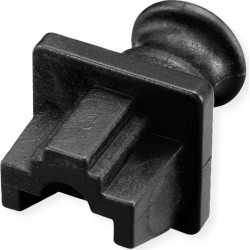 Value RJ45 Socket Dust Protector, black