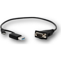 Exsys EX-23001 USB 2.0 mit C- und A-Stecker zu 1 x Seriell RS-232 Kabel mit 9 Pin Stecker FTDI Chip-Set