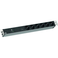 Bachmann 19" 1U VM 6xCEE7/3 1xGVS-Plus 2.0m CEE7/7