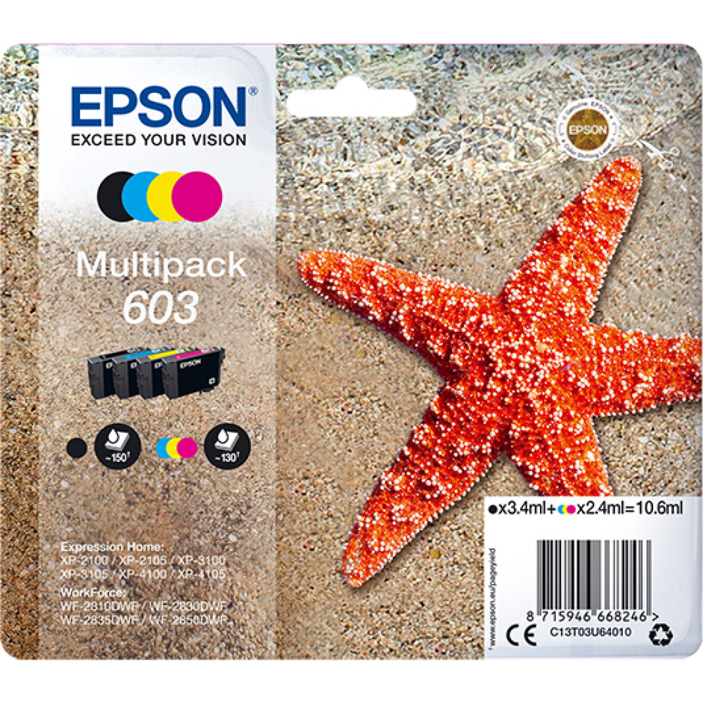 Epson C13T03U64020 ink cartridge 1 pc(s) Original Standard Yield Black, Cyan, Magenta, Yellow