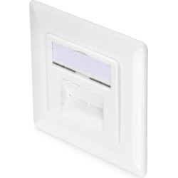 Digitus CAT 6A class EA network socket, design-compatible, shielded, flush-mounted