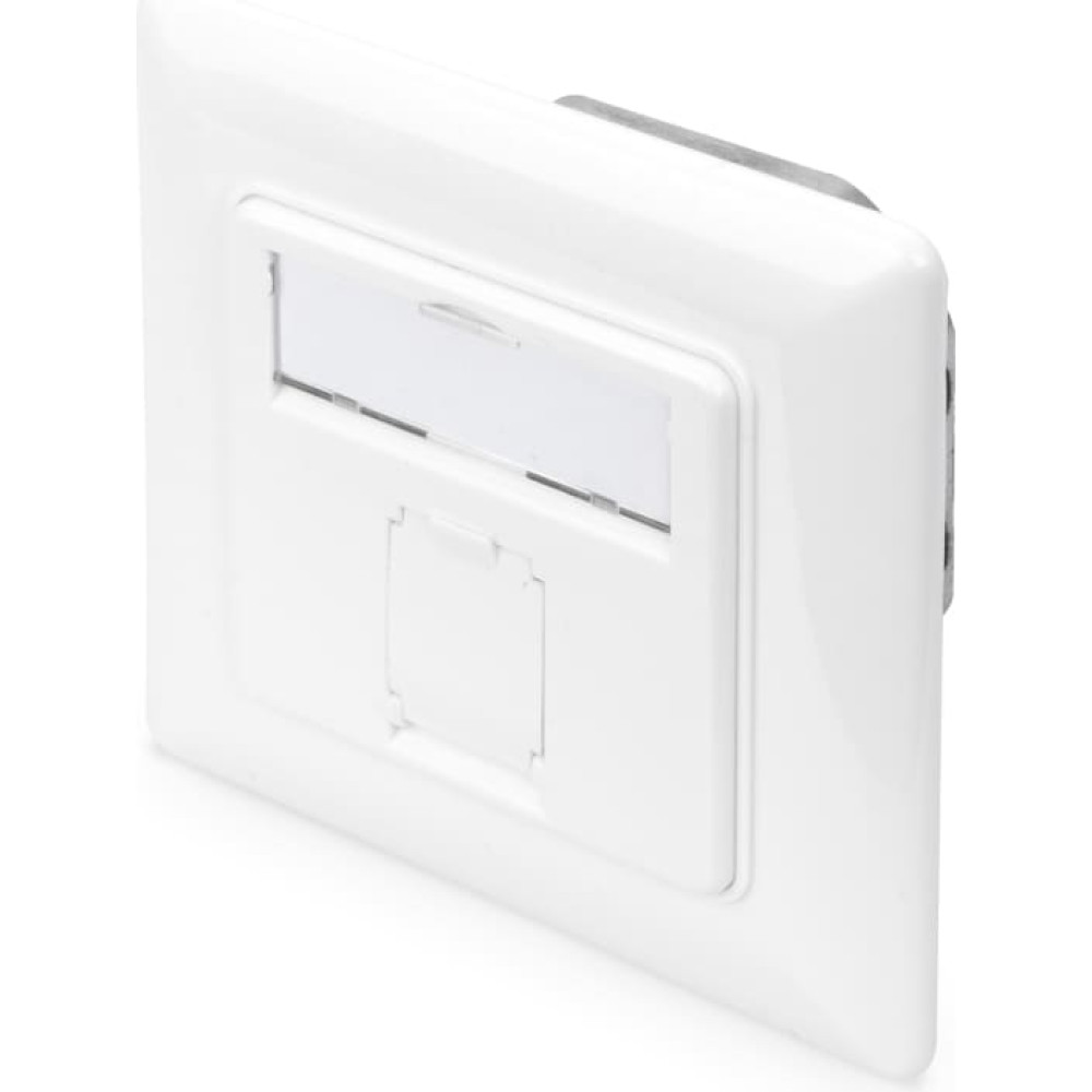 Digitus CAT 6A Class EA Network Outlet, Design-Compatible, Shielded, Flush Mount