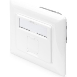 Digitus CAT 6A Class EA Network Outlet, Design-Compatible, Shielded, Flush Mount