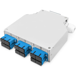 Digitus Fiber optic DIN rail box, OS2, equipped, with SC adapter and pigtail