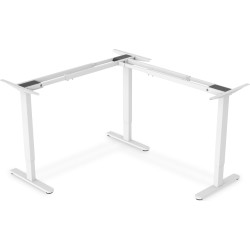 Digitus Electrically height-adjustable table frame, 90? L-shaped, triple motor, 2-step, white