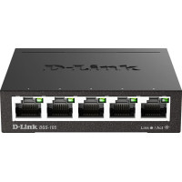 D-Link DGS-105 Nepārvaldīts L2 Gigabit Ethernet (10/100/1000) Melns