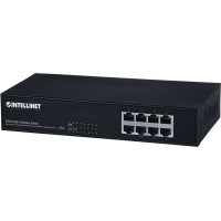 Intellinet 560764 tīkla pārslēgs Fast Ethernet (10/100) Power over Ethernet (PoE) Melns