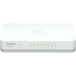 D-Link GO-SW-8G/E tīkla pārslēgs Nepārvaldīts Gigabit Ethernet (10/100/1000) Balts